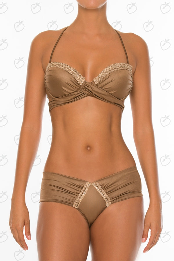 Capadozia Bronze Bandeau Bikini Set