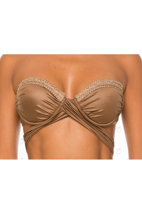 Capadozia Bronze Bandeau Bikini Set